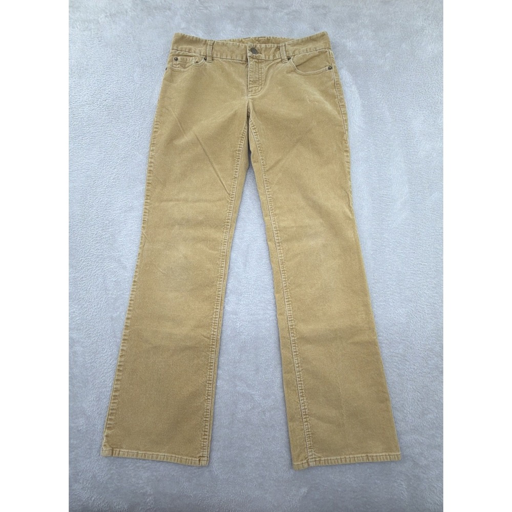 J Crew Tan Corduroy Pants Size 6S Women Boot Cut 5 Pocket Stretch Designer Chino